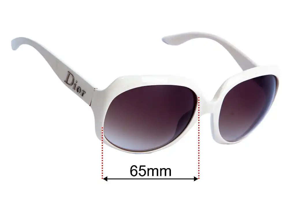 Christian Dior サングラス ホワイト/ブラウン Christian Dior Glossy 1 65mm Replacement Lenses